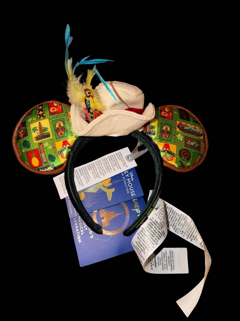 New! Disney Mickey Mouse Enchanted Tiki Room 50th Anniversary Ears